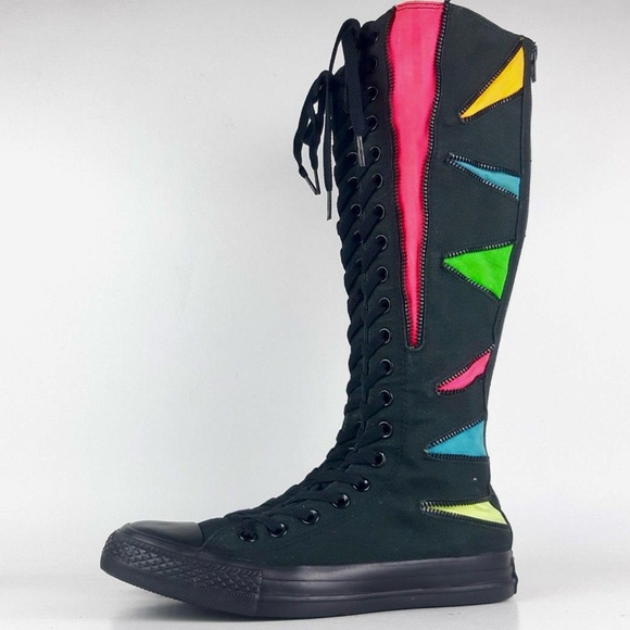 Converse Chuck Taylor All Star XXHi Neon Multicolor Colorful High Top Sneakers 6 - Picture 3 of 14